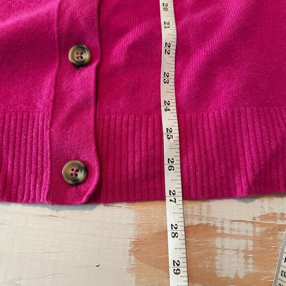 C by Bloomingdale’s 2 Ply Cashmere Long Line Cardigan Size Small Cherry Blossom - Picture 6 of 7